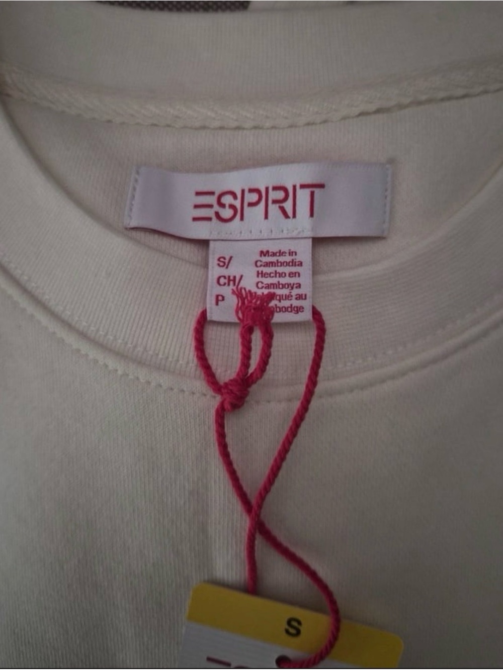 Esprit small Cream Sweatshirt with Rainbow Logo - Picture 4 of 5
